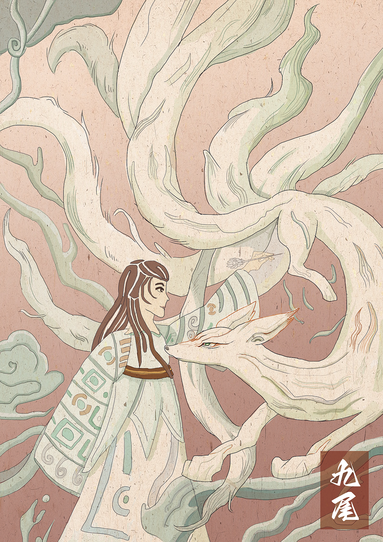 “山海有皮影"插画设计