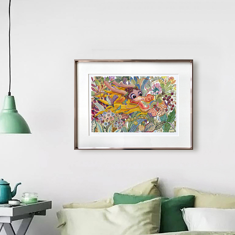 龙昌锦年(水彩作品)