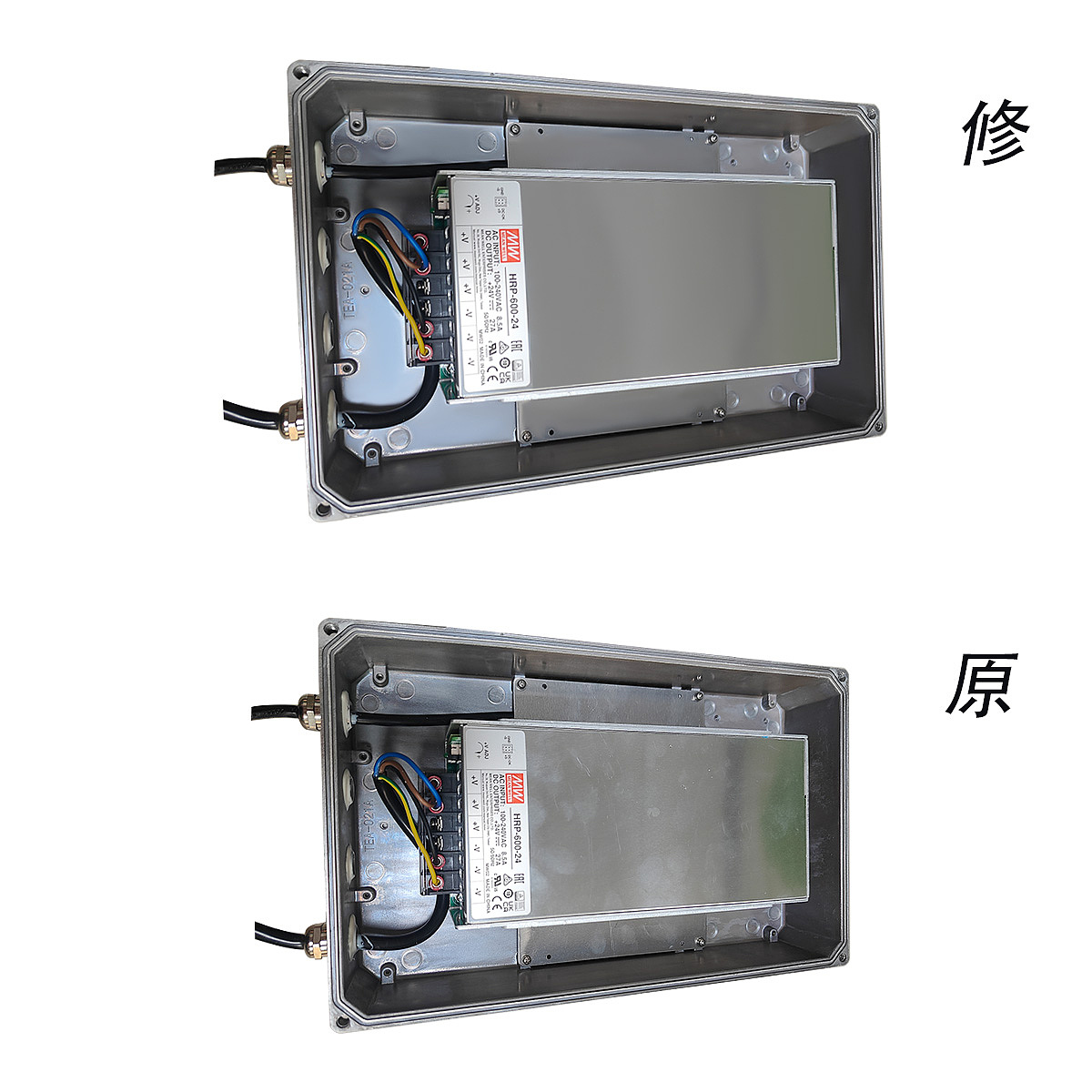 产品本身是灰色得,但是拍摄时机械设备反光在上边了