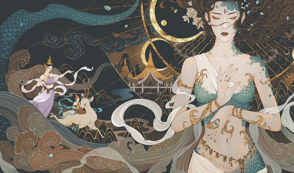 永不落幕的盛世版纳（上）—鸣川插画团队项目合集（图ZMzQ2MDAyMjg4） - 商业插画 - 站酷设计师鸣川原创素材 - 站酷ZCOOL