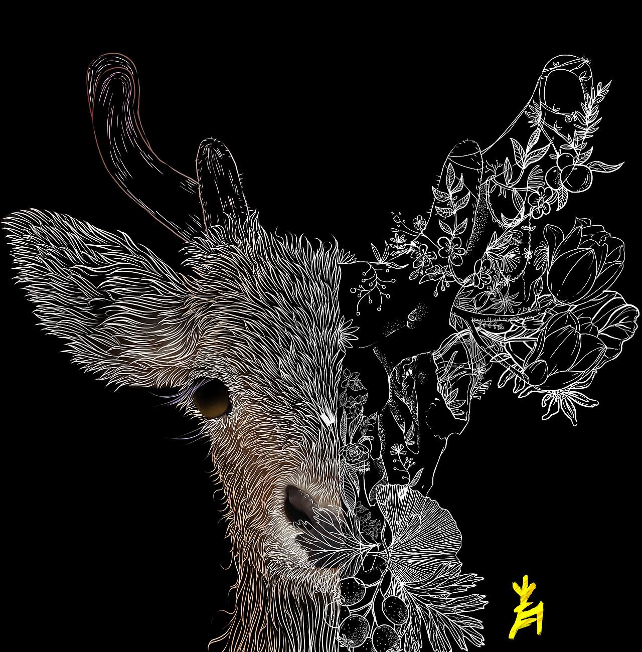 动物插画-骨训系列3（图ZMzQ3NzkwNDc2） - 商业插画 - 站酷设计师狮子大亨原创素材 - 站酷ZCOOL