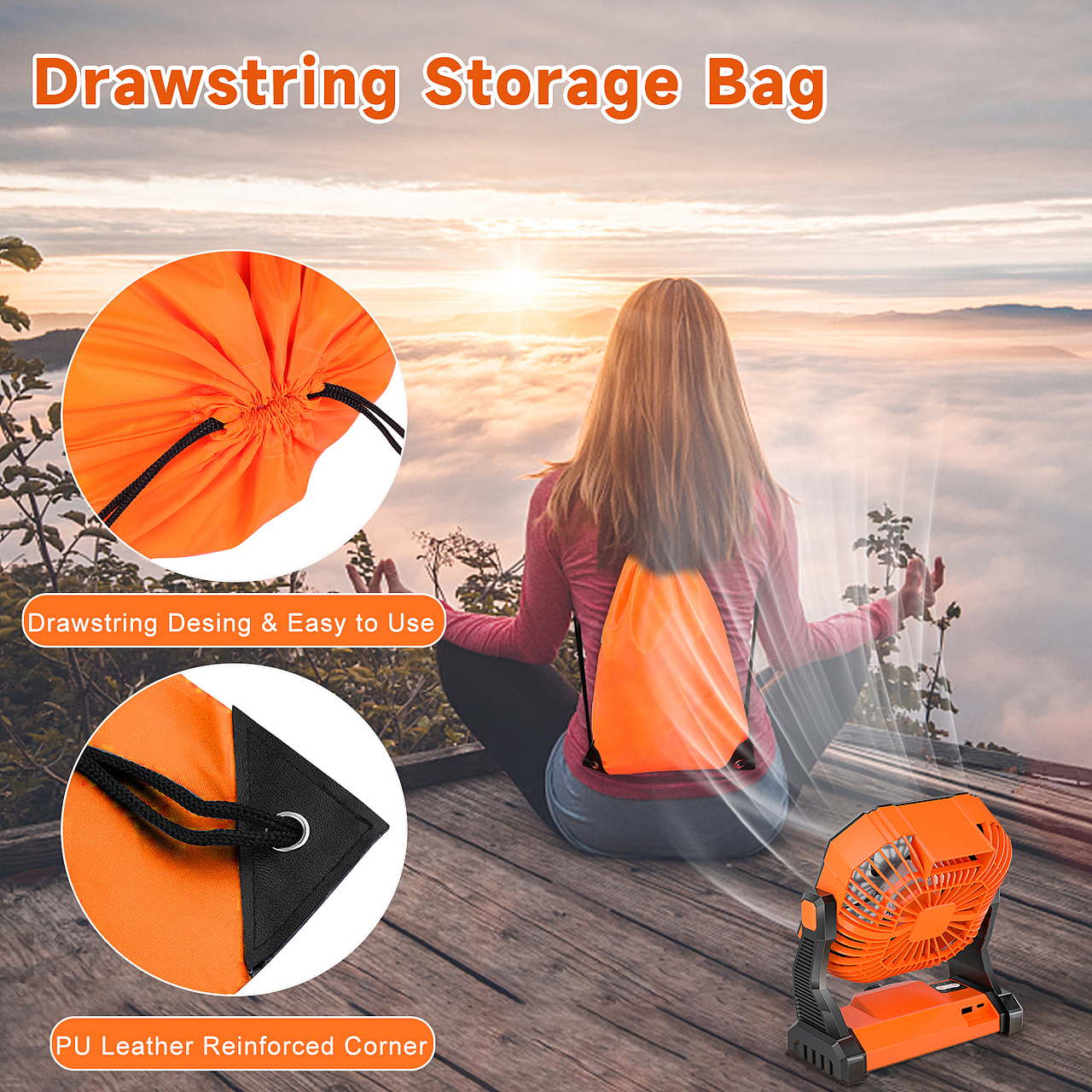 野营风扇产品主图渲染制作