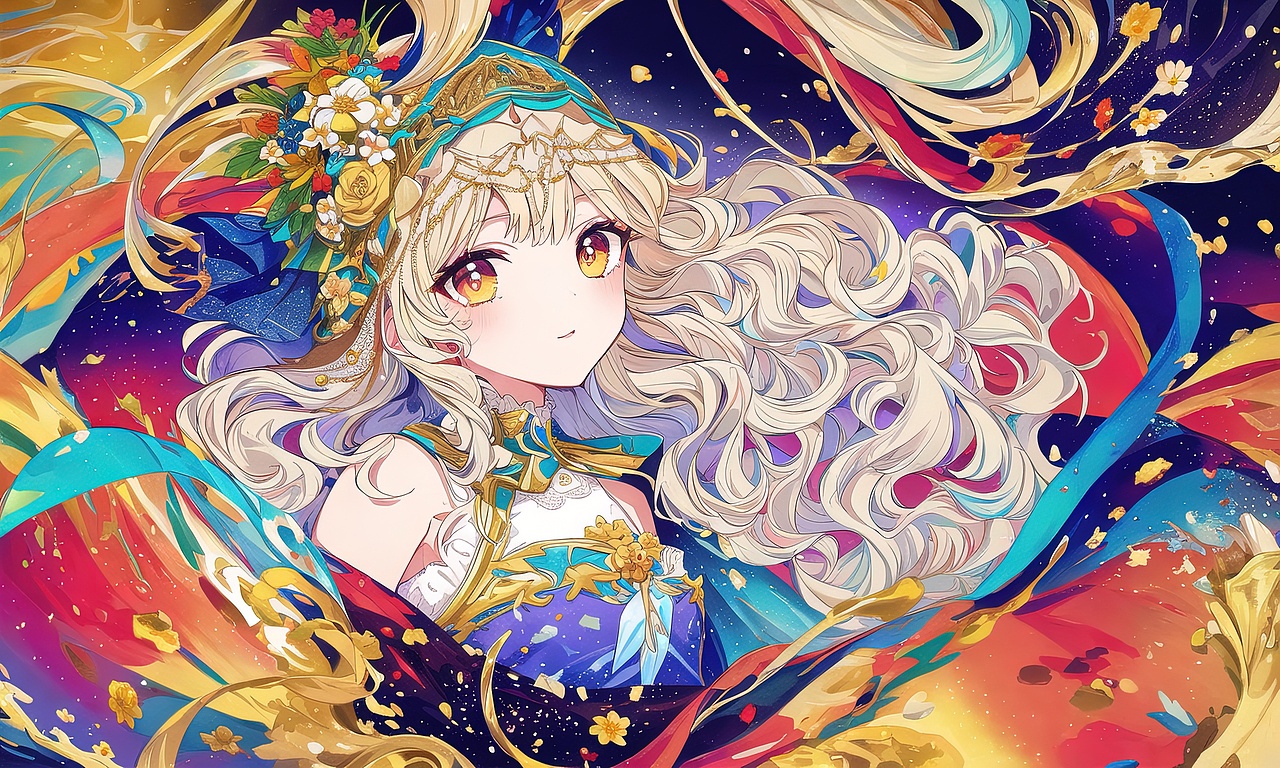 【喵酱AI绘图】绽放溢彩