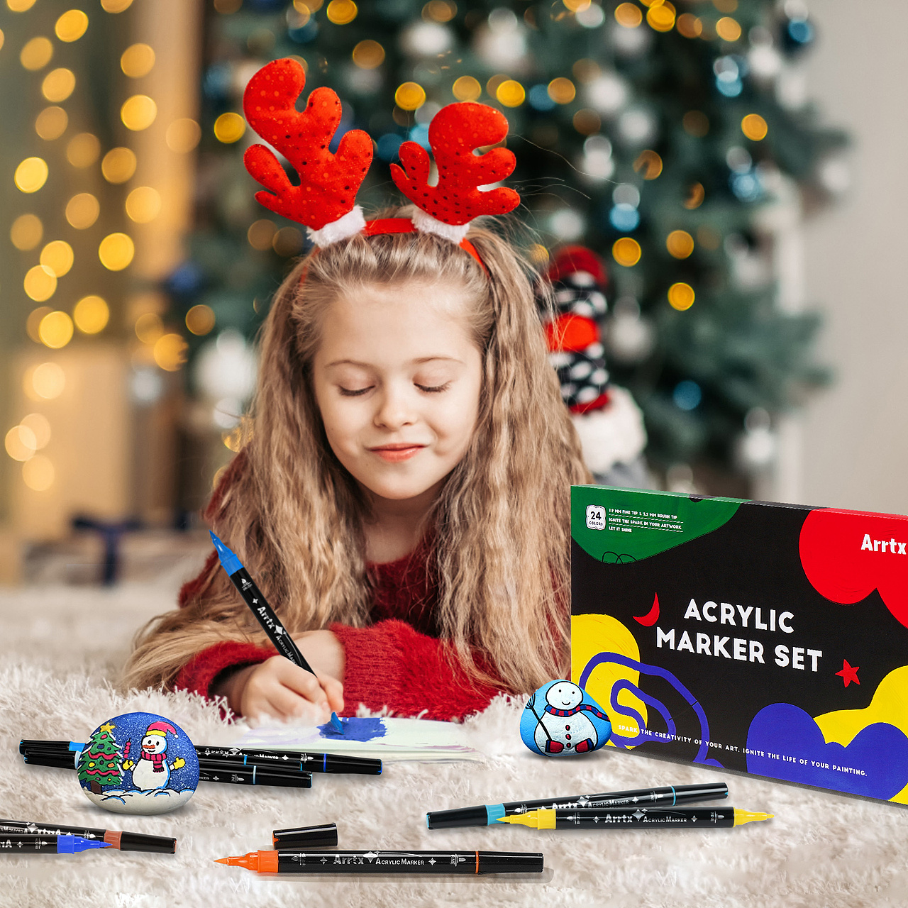 跨境电商-双头丙烯马克笔亚马逊套图（图ZMzIyMzQ2NDMy） - 产品摄影 - 站酷设计师YipGaJam原创素材 - 站酷ZCOOL