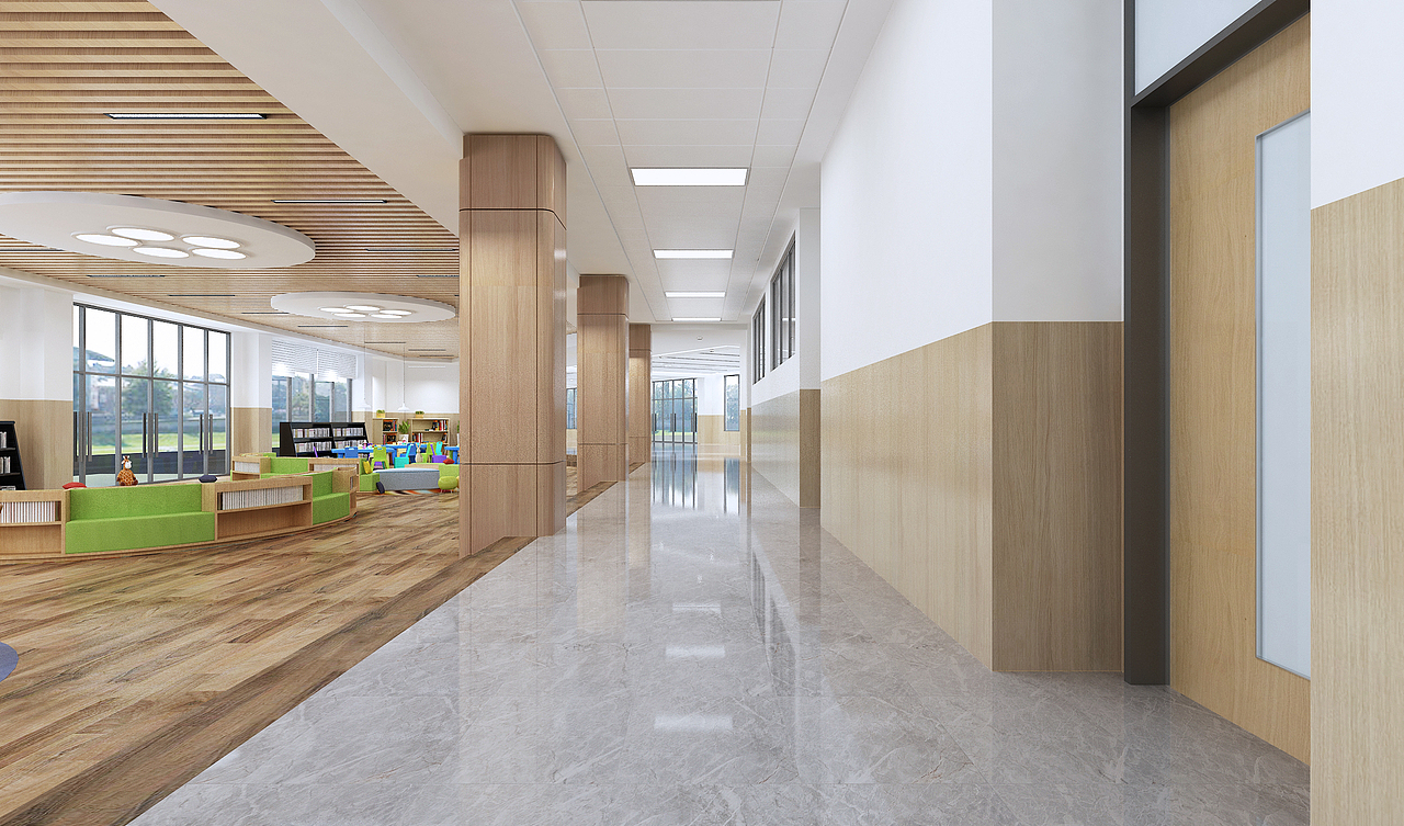 现代小学装修设计(德育展厅设计)