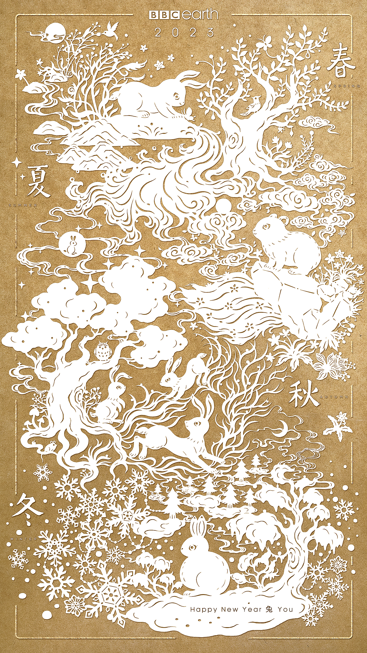 ｜Happy New Year 兔 You | BBC earth 2023·贺春｜（图ZMzI4MzI3OTUy） - 海报 - 站酷设计师012px原创素材 - 站酷ZCOOL