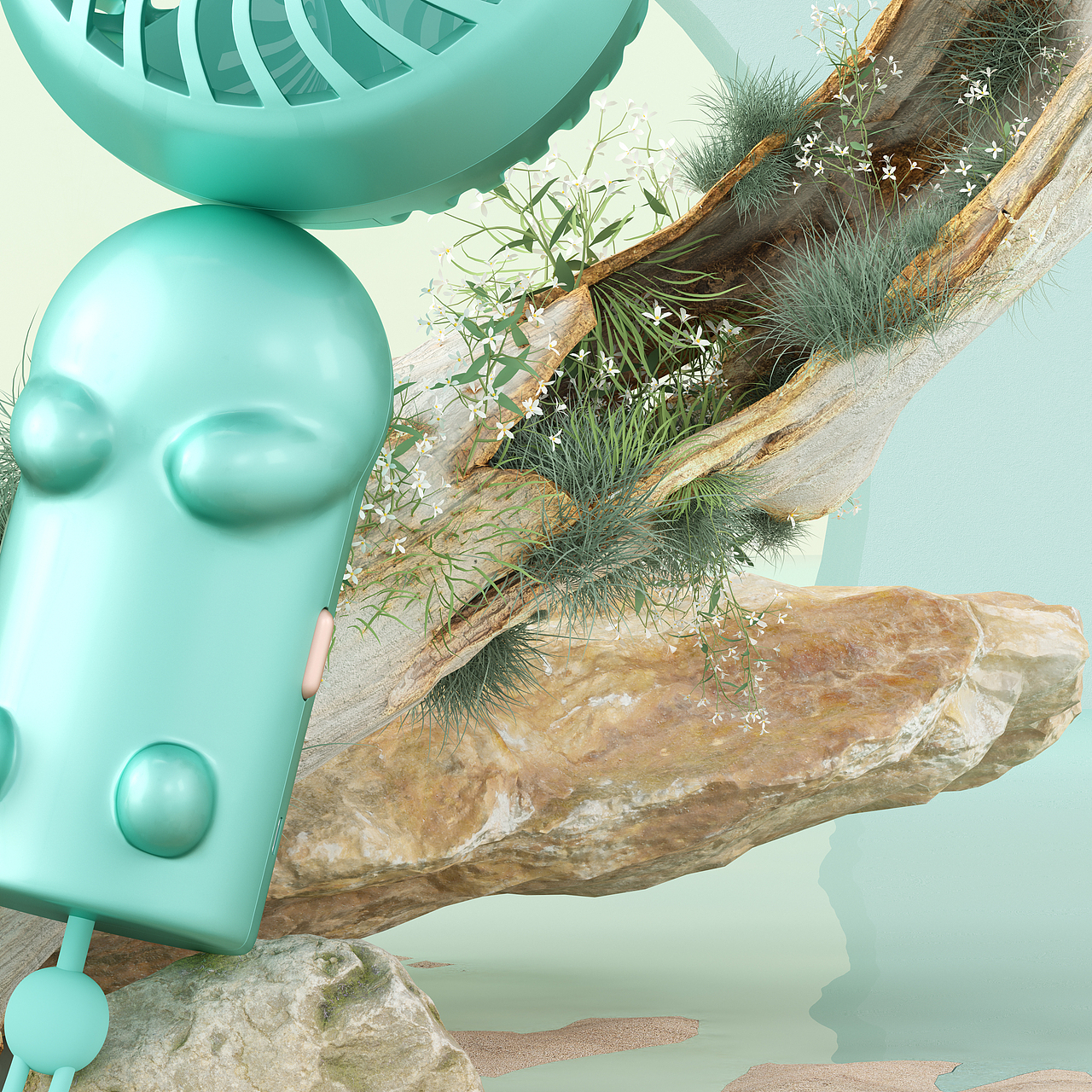 手持风扇 I 产品建模渲染（图ZMzA2OTYzMzAw） - 产品 - 站酷设计师霄鹏XiAOPENG原创素材 - 站酷ZCOOL