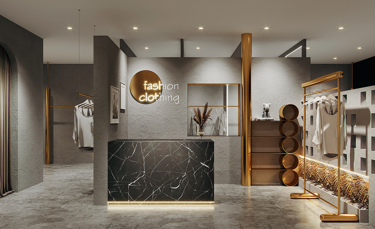 现代女装店服装店（图ZMzMxMjgwNDc2） - 其他空间 - 站酷设计师桃花摘酒原创素材 - 站酷ZCOOL