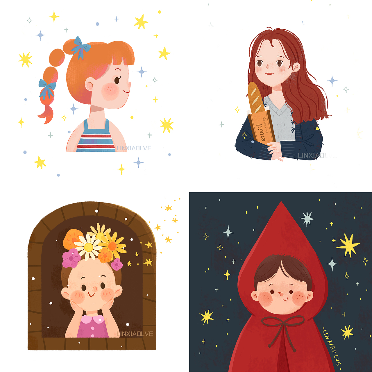 少女合集（图ZMzQ3ODM4NDIw） - 创作习作 - 站酷设计师林小略原创素材 - 站酷ZCOOL