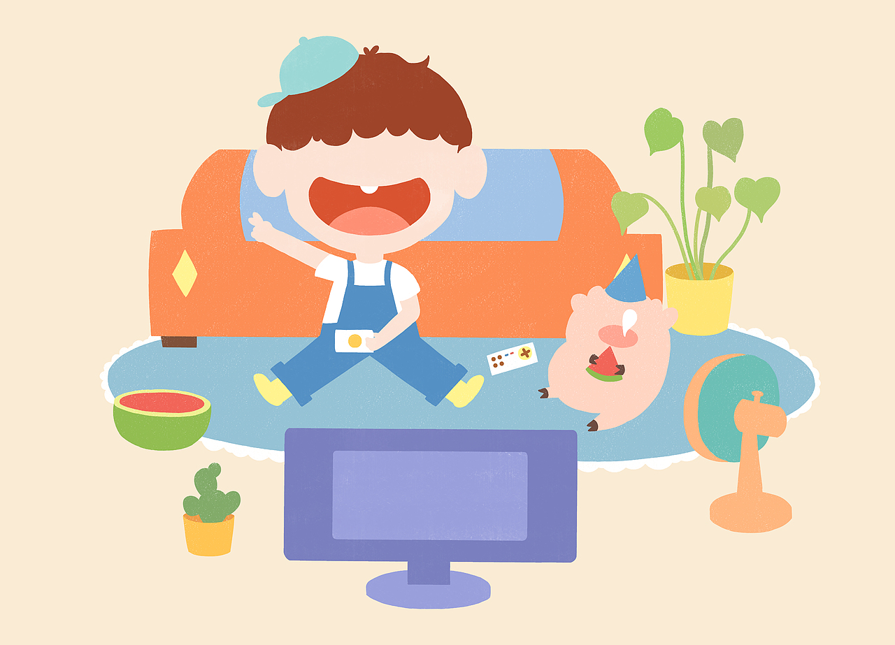 儿插—耶!又赢了！（图ZMzYyNzUxNDA4） - 儿童插画 - 站酷设计师北辞_bc原创素材 - 站酷ZCOOL