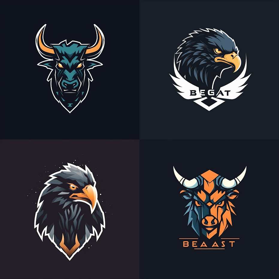 公牛+老鹰 logo设计