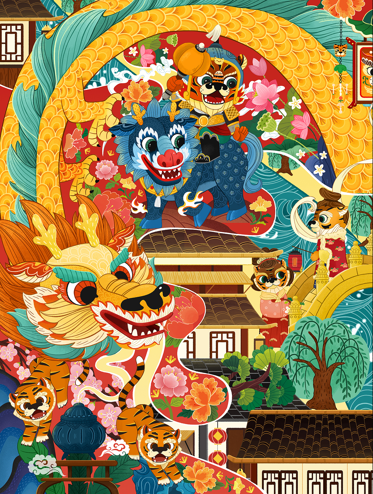 虎虎生威（圖ZMzAxNTQyMjI0） - 商業(yè)插畫 - 站酷設(shè)計師AD_AD原創(chuàng)素材 - 站酷ZCOOL