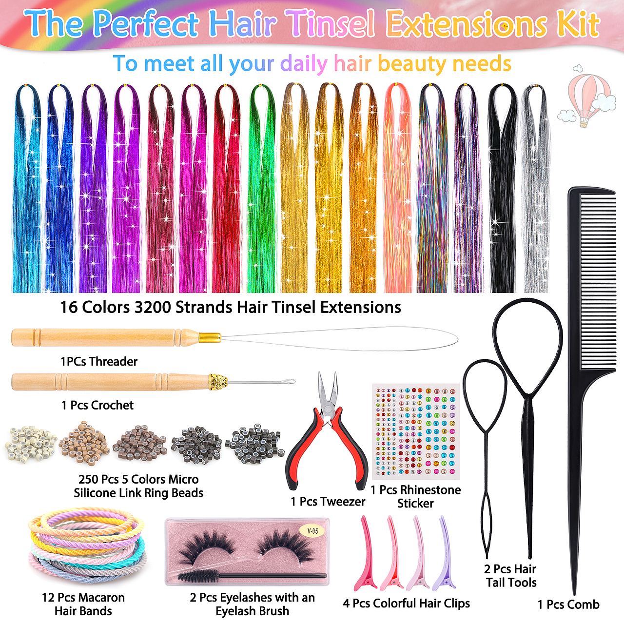 亚马逊主图 - 彩色发丝