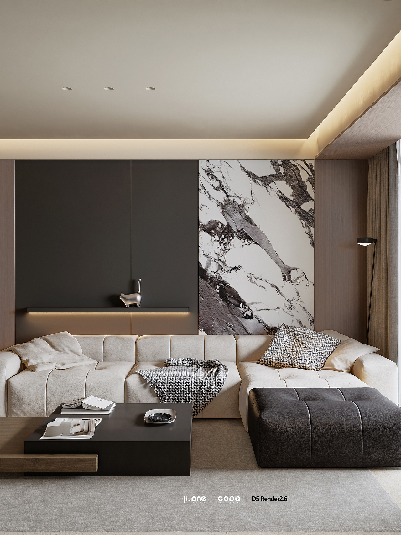 D5渲染器意式简约空间表现