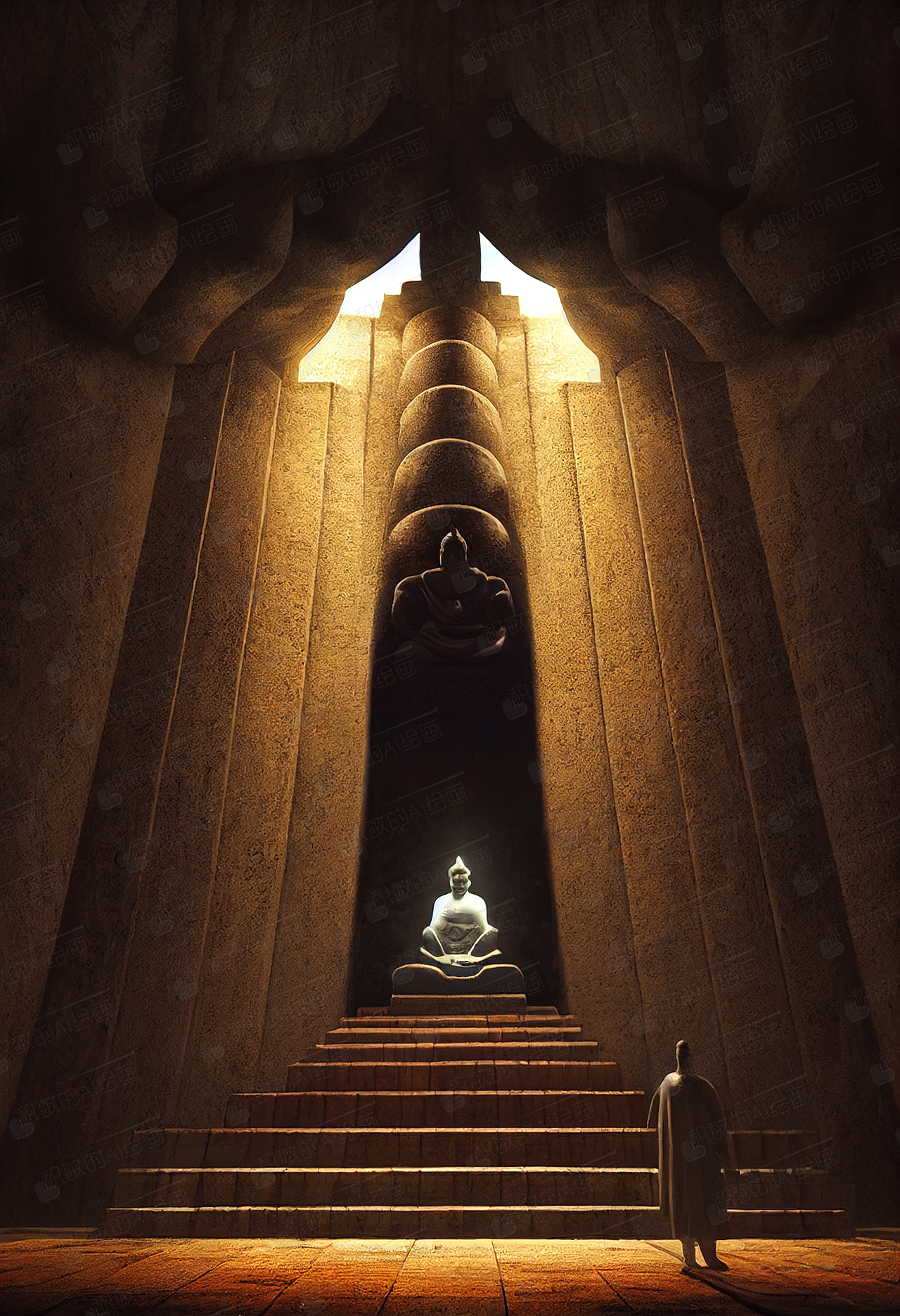 佛心（图ZMzE3NzYwOTc2） - 艺术插画 - 站酷设计师积敏的AI绘画原创素材 - 站酷ZCOOL