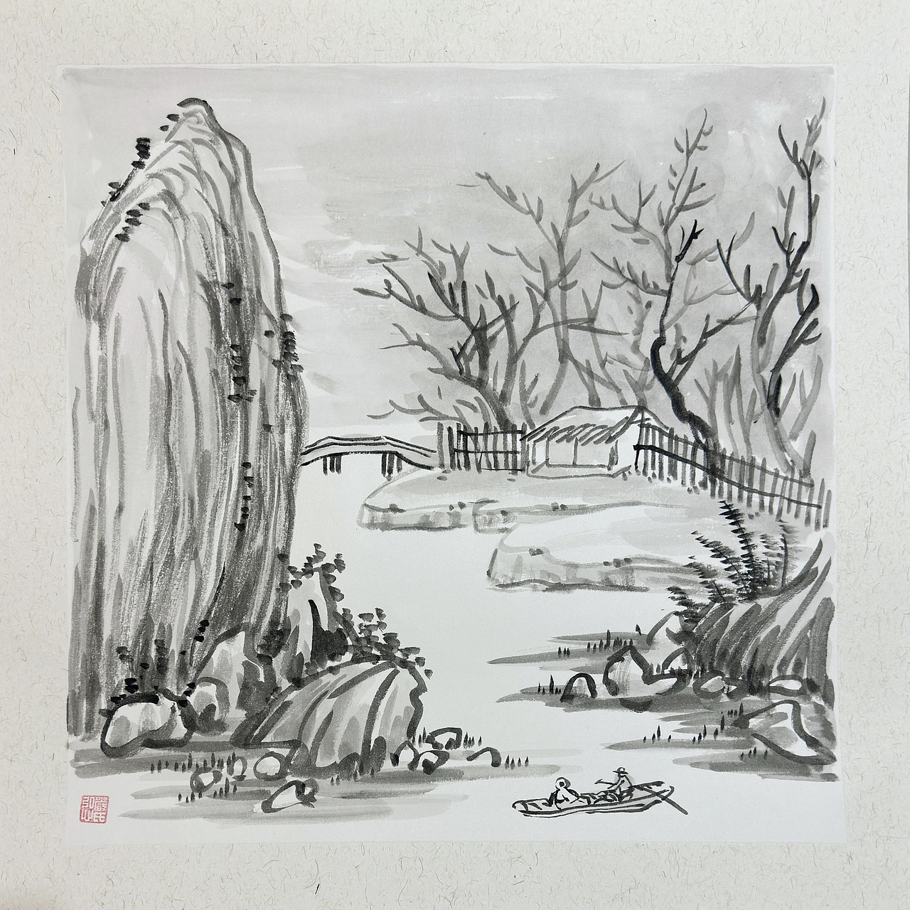 临摹.水墨山水中国画（图ZMzI4MzcwNzA0） - 绘画 - 站酷设计师横渠散人原创素材 - 站酷ZCOOL