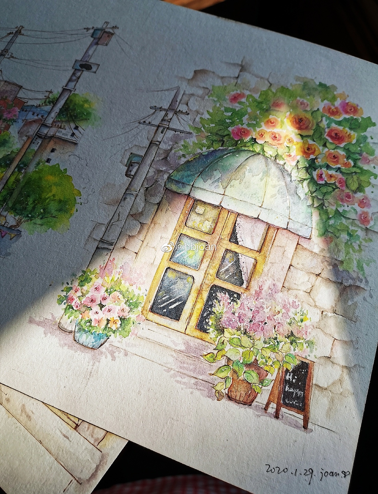 水彩插画建筑 《街角》（图ZMzYwNzQxMDQw） - 商业插画 - 站酷设计师hbjoan原创素材 - 站酷ZCOOL