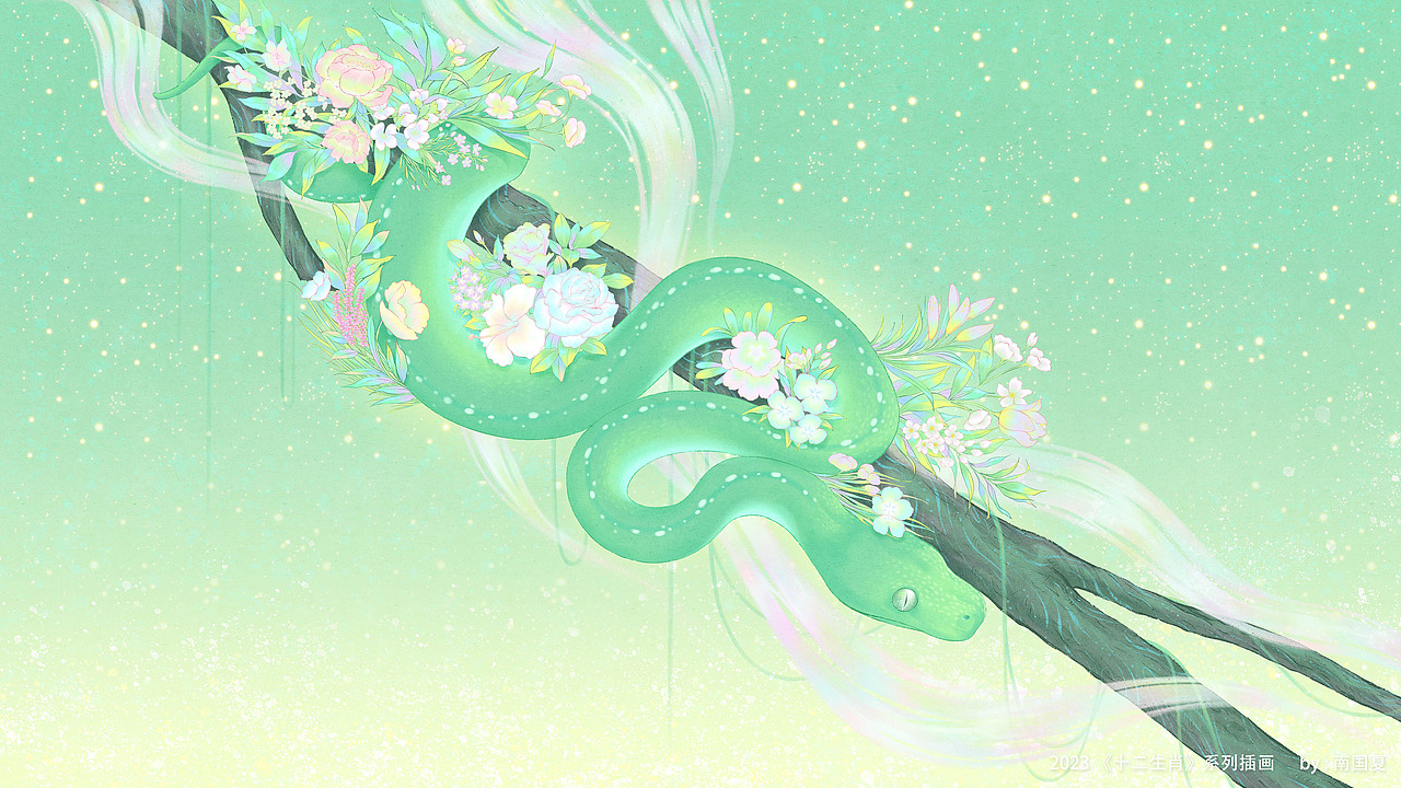 《十二生肖》系列插画-南国夏（图ZMzQwOTgyODYw） - 艺术插画 - 站酷设计师南国夏原创素材 - 站酷ZCOOL