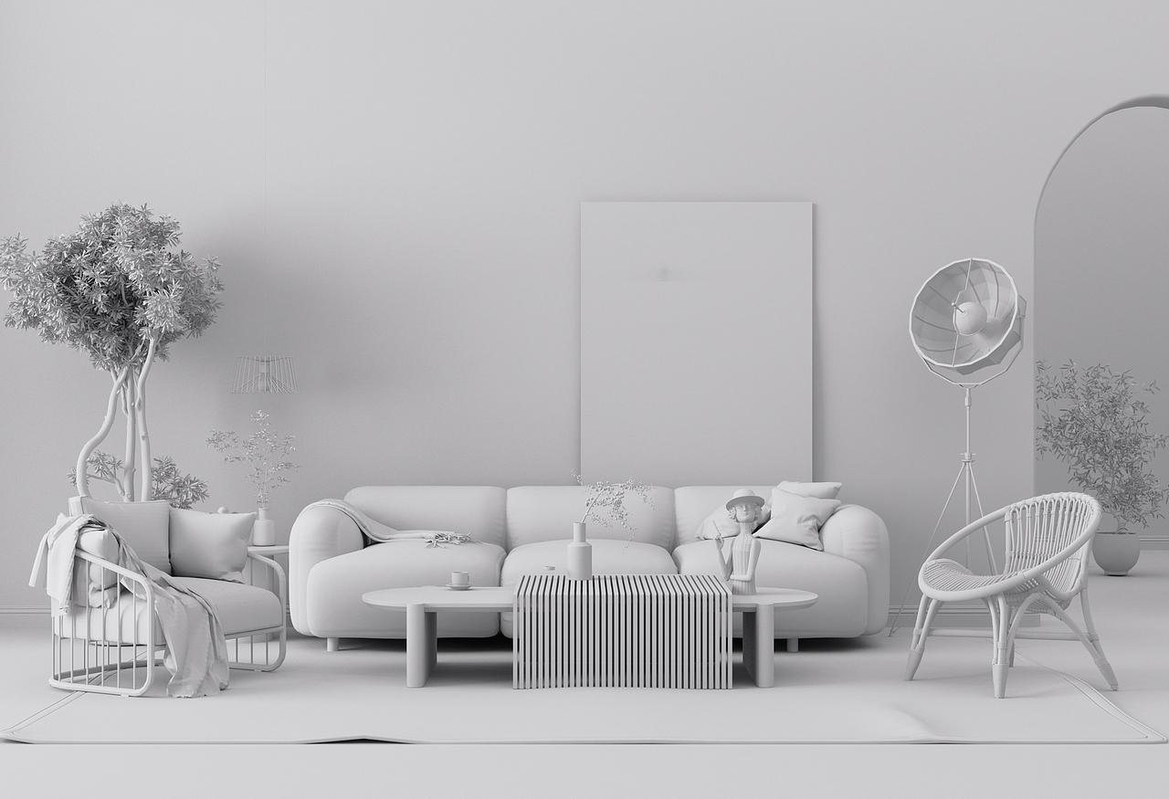 来一组KeyShot室内渲染（图ZMzE1MDM3NDI4） - 场景 - 站酷设计师余空鱼白原创素材 - 站酷ZCOOL