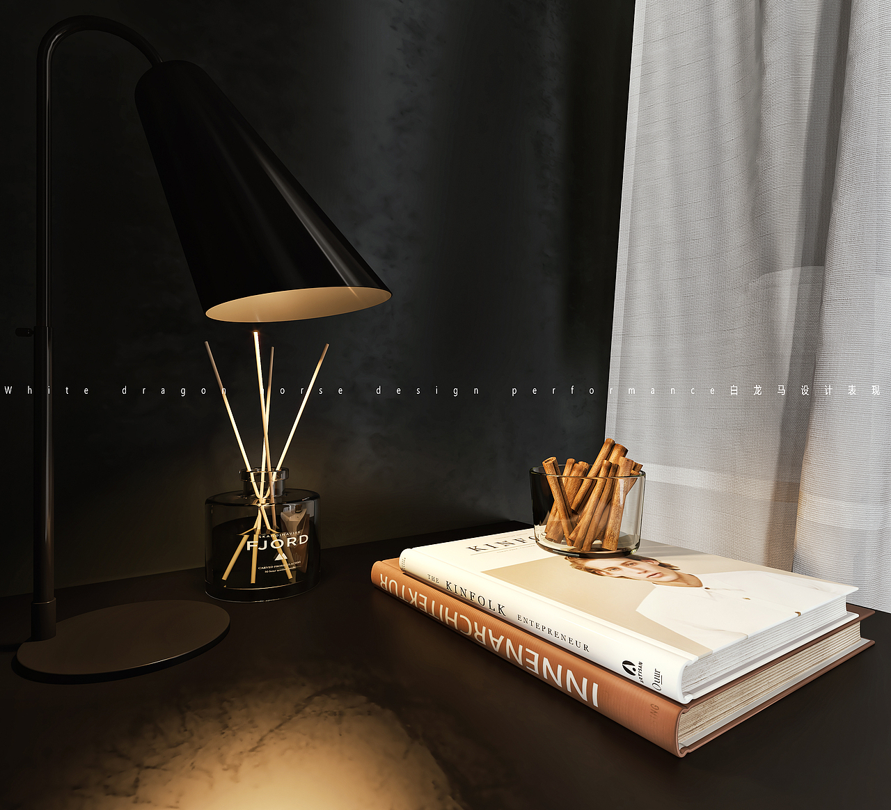 工业风客餐厅——白龙马效果图