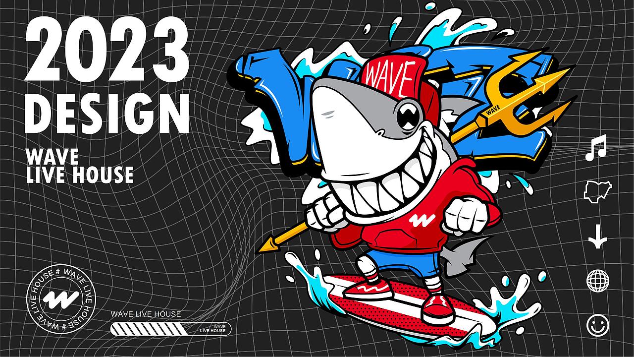 Wave × 樱桃酱｜潮流原创IP·游弋在夜之海的Wave鲨（图ZMzY2MzIwNzAw） - IP形象 - 站酷设计师樱桃酱品牌设计原创素材 - 站酷ZCOOL