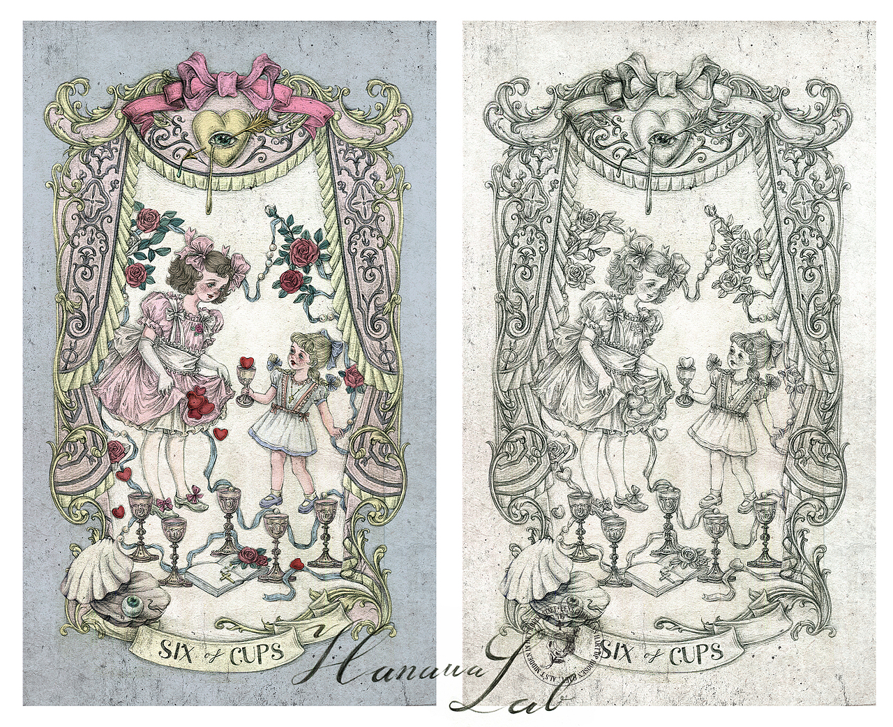 【珍宝塔罗】原创塔罗牌设计——圣杯系列（图ZMzEzNzYxMTIw） - 商业插画 - 站酷设计师hanawa花轮原创素材 - 站酷ZCOOL