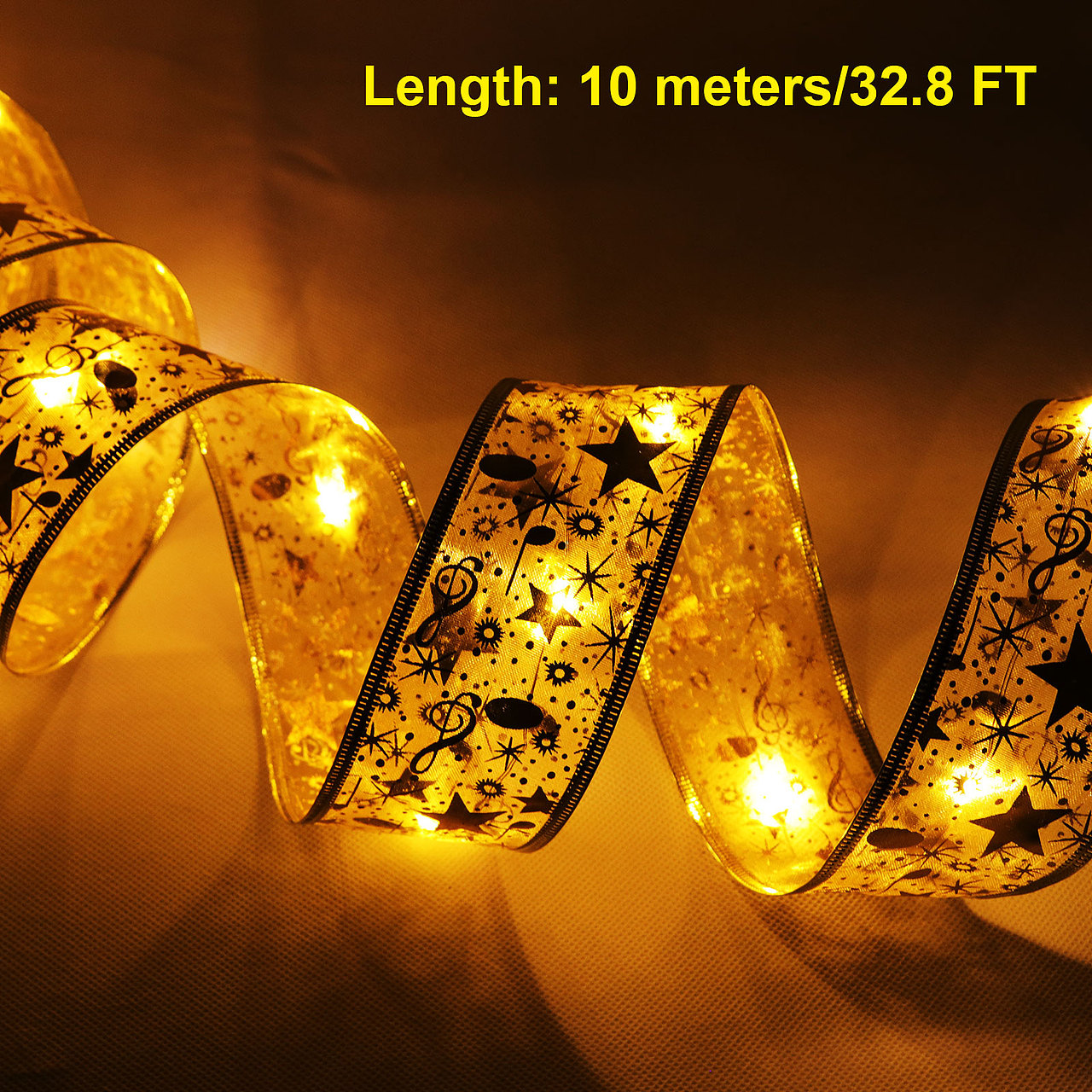 亚马逊主图-圣诞节丝带灯