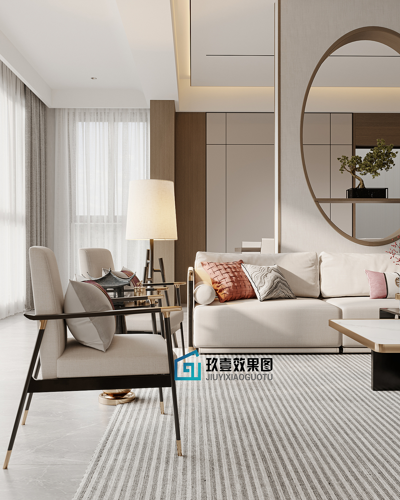 新中式（图ZMjk5NDAyMjQ4） - 家装设计 - 站酷设计师玖壹室内设计原创素材 - 站酷ZCOOL