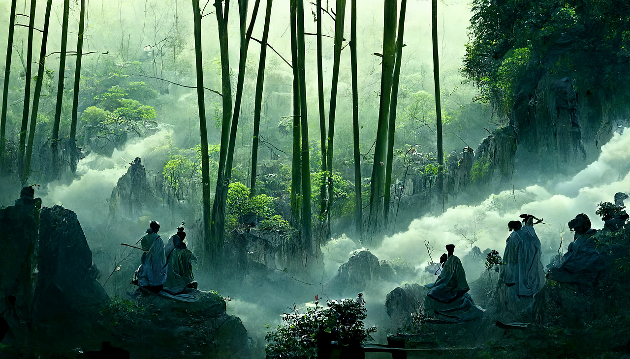 语境·侠影竹林 / ai影视概念场景