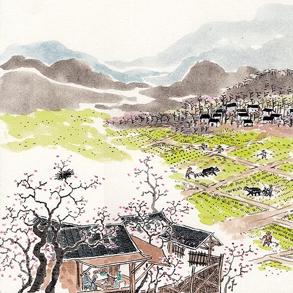 手绘二十四节气 春季篇（图ZMzI5OTMwODI4） - 商业插画 - 站酷设计师青澍原创素材 - 站酷ZCOOL
