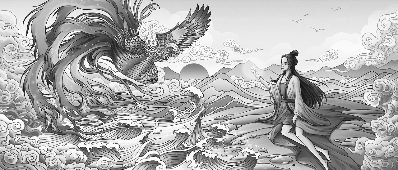 中国神话传说故事(图ZMzQ1MTI5OTUy) - 绘本 - 站酷设计师行水娃原创素材 - 站酷ZCOOL