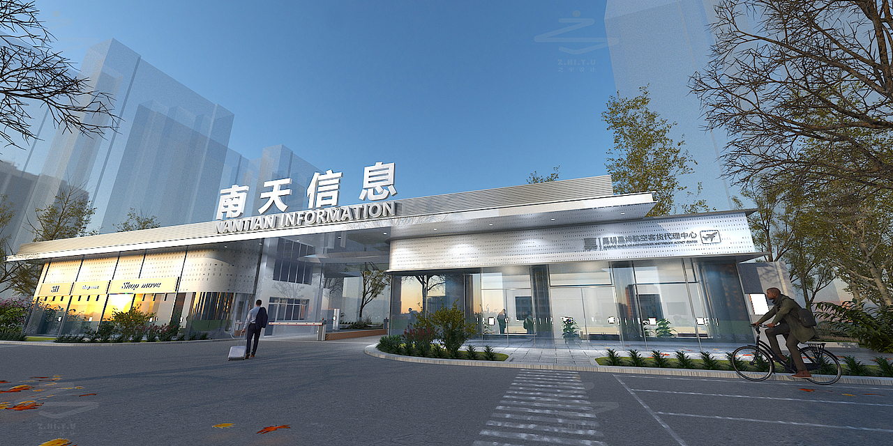 旧写字楼大门和大厅改造