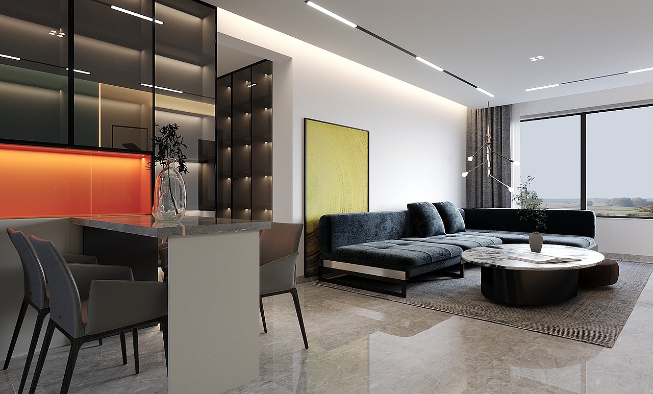 泓宇丨设计 水墨兮【现代轻奢】【奶油风混搭】