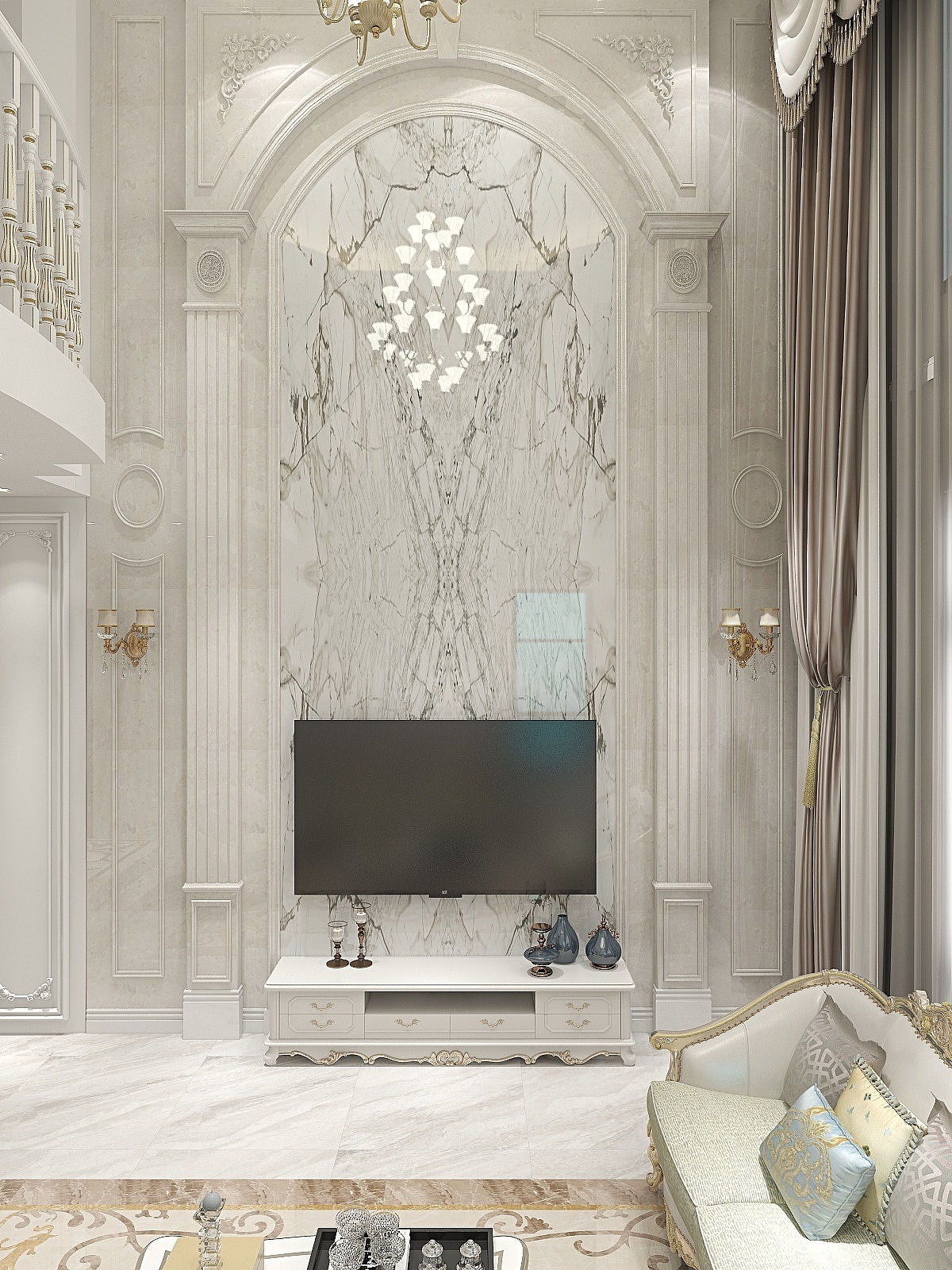 经典白金色欧式别墅设计（图ZMzAzNDk1NTU2） - 场景 - 站酷设计师XUPEI888原创素材 - 站酷ZCOOL