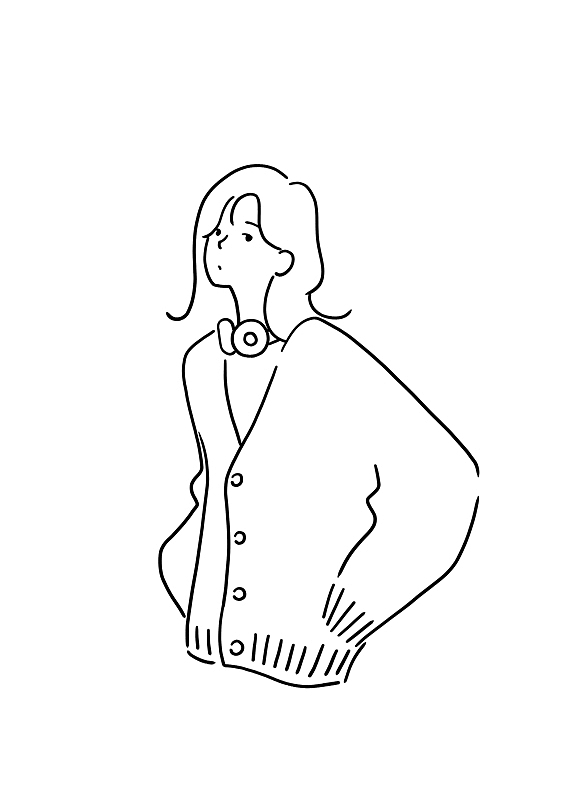 极简人物插画