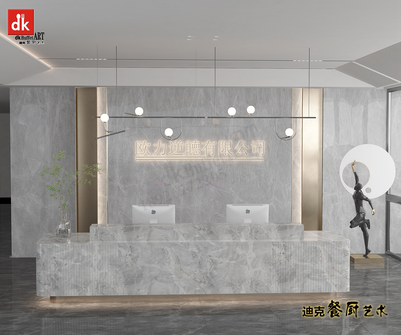 轻奢吧台柜商用大理石公司办公前台接待台餐厅咨客台（图ZMzUzMDcxMzYw） - 其他工业/产品 - 站酷设计师迪克自助餐台定制原创素材 - 站酷ZCOOL