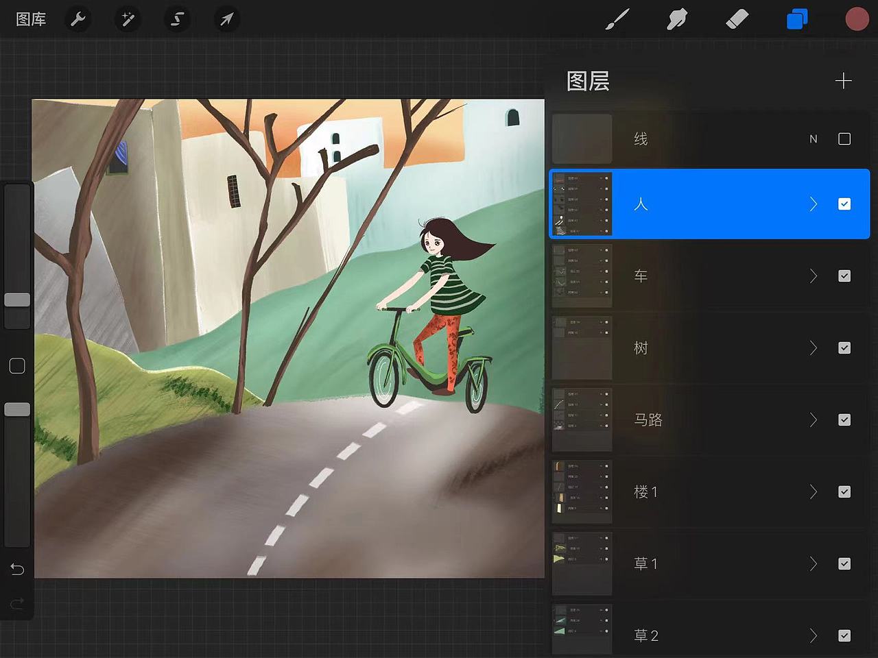 可爱儿童插画2-飞扬的心情