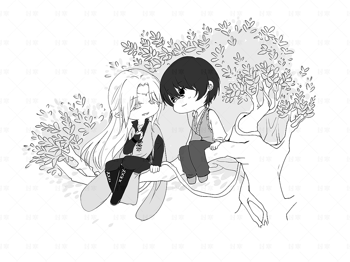 读者和主角绝逼是真爱 | 十周年出版Q版插图（图ZMzM5MDMzMjEy） - 商业插画 - 站酷设计师封寒www原创素材 - 站酷ZCOOL