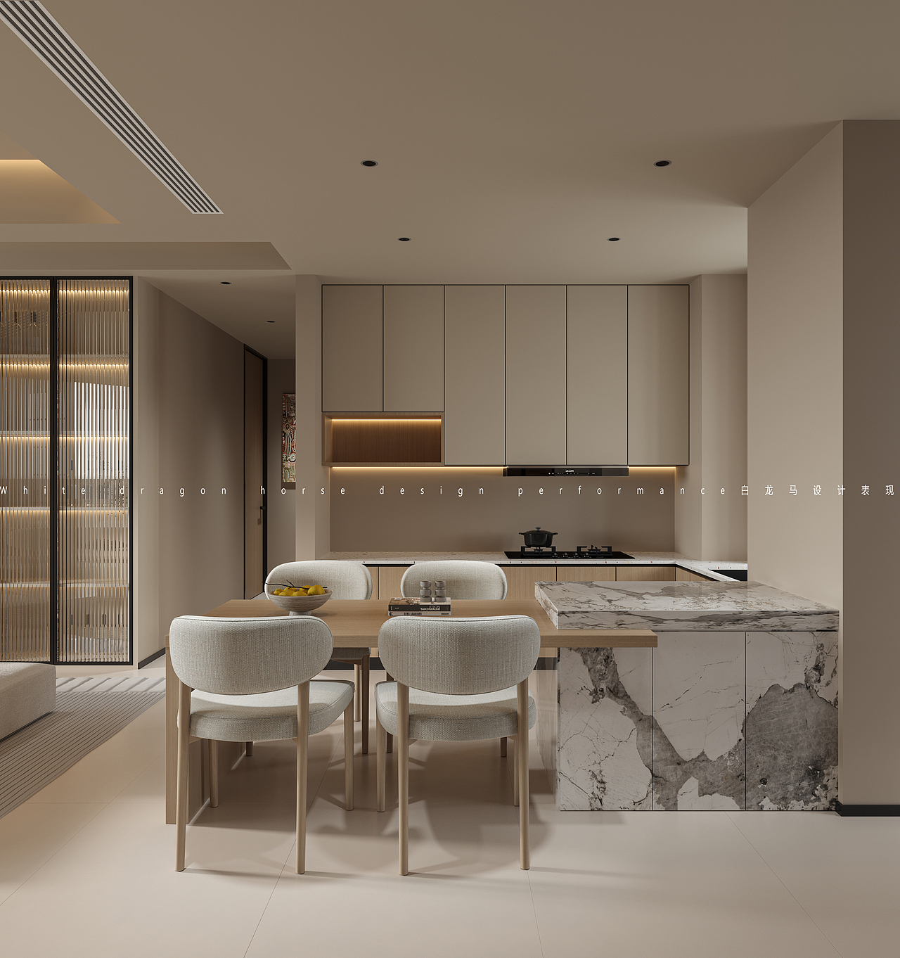 现代原木家具-白龙马效果图