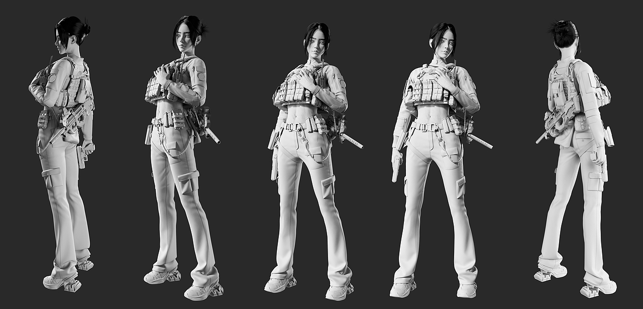 3D建模-女战士素芬儿（图ZMzM1NTkyMTUy） - 动画/影视 - 站酷设计师陶冶情操呗原创素材 - 站酷ZCOOL