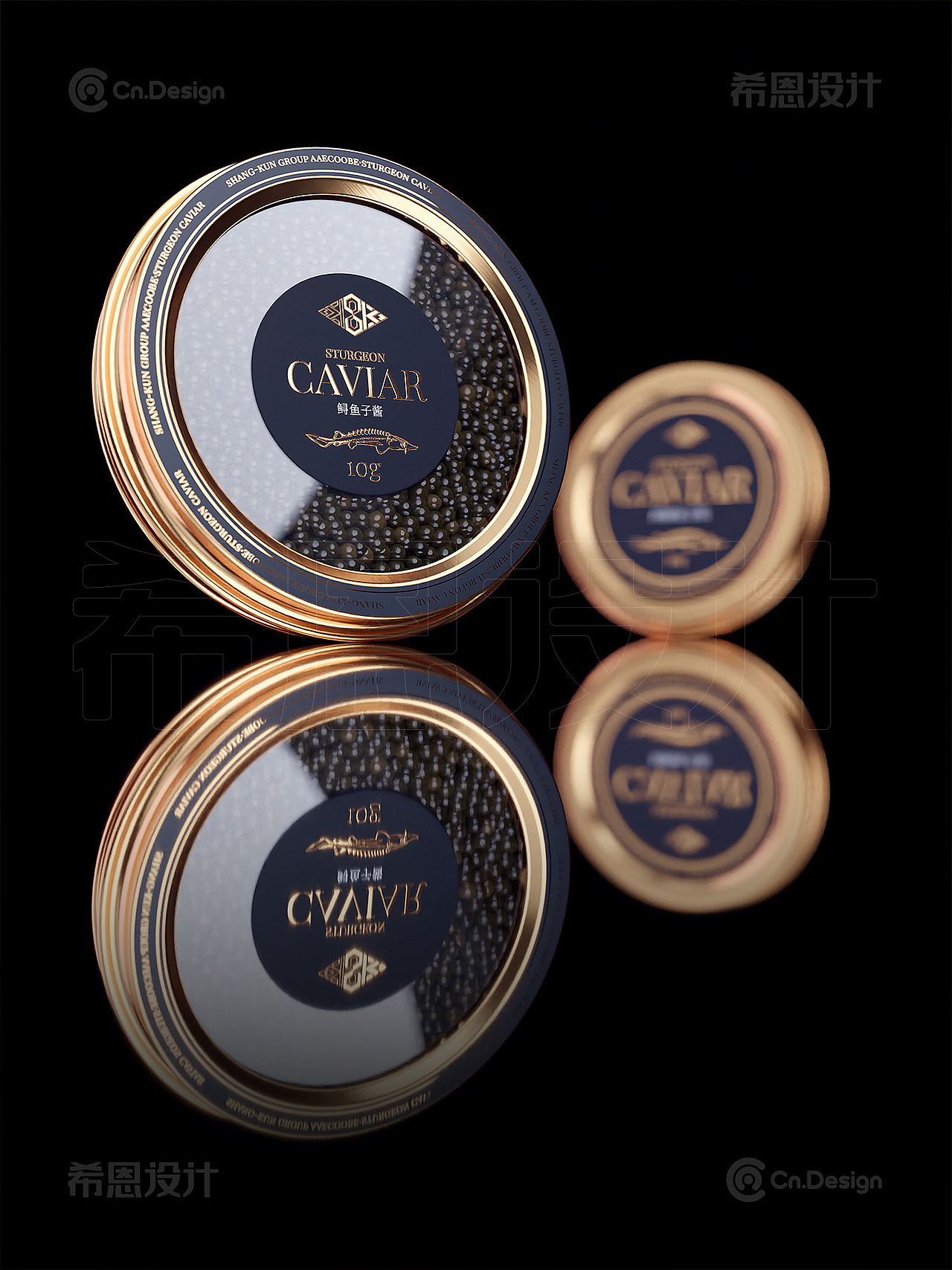 尚昆集团 鲟鳇鱼子酱 包装设计 盒型设计 礼盒设计