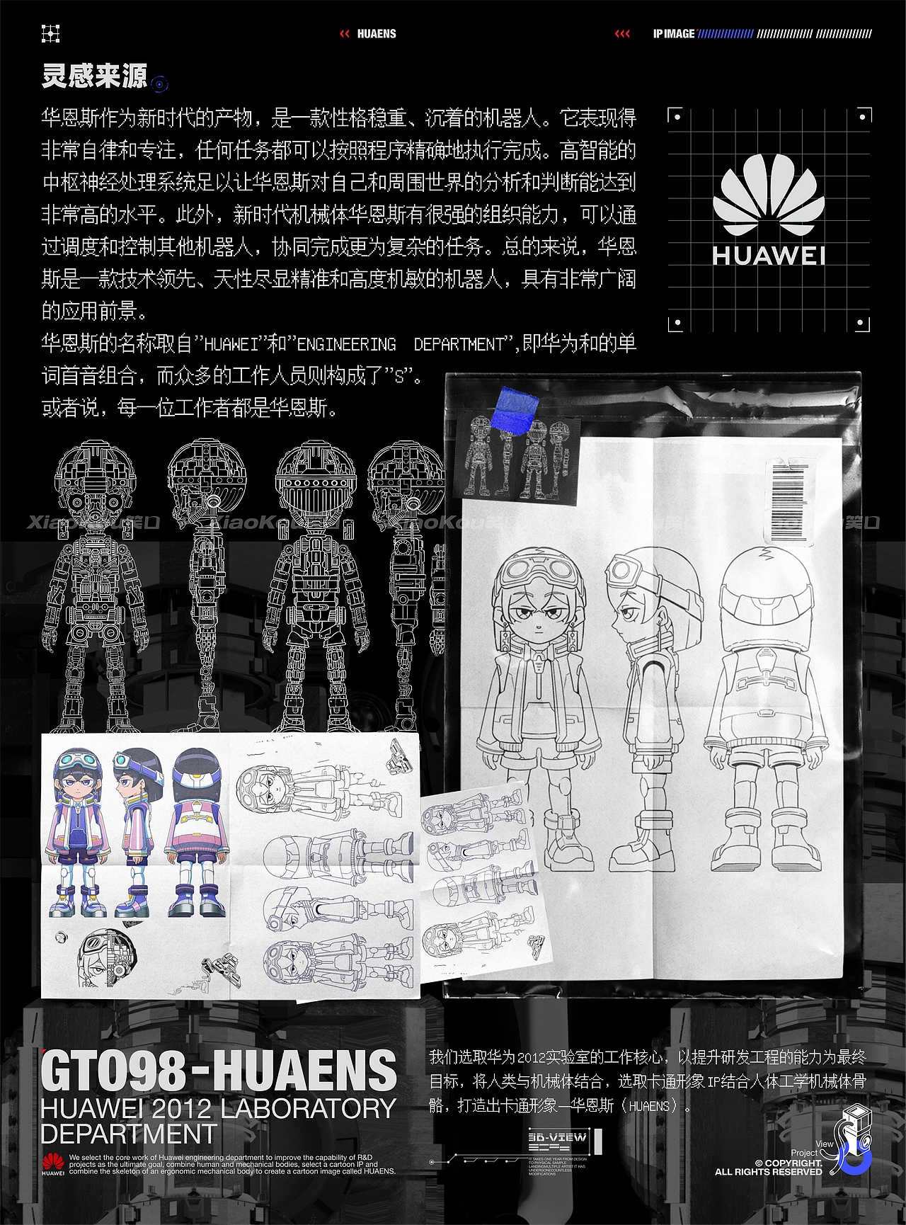 华为2012实验室丨IP设计丨吉祥物设计丨品牌全案（图ZMzQwNDYzNDMy） - IP形象 - 站酷设计师龙宫小僧y原创素材 - 站酷ZCOOL