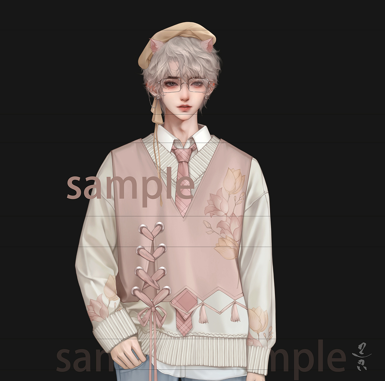 现男立绘（图ZMzMxNjMyNzQ4） - 商业插画 - 站酷设计师三只只原创素材 - 站酷ZCOOL