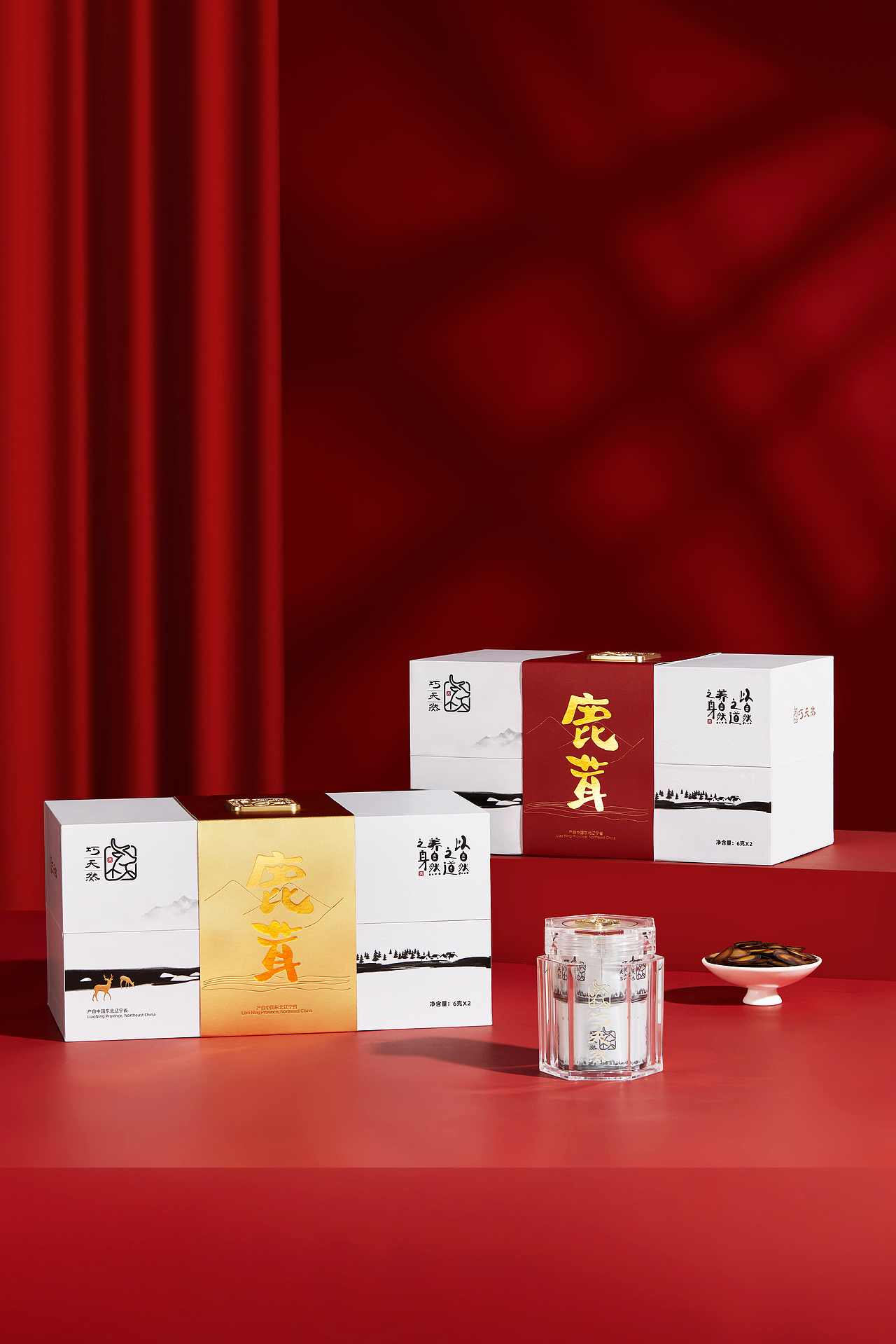 鹿茸、鹿心、鹿筋等系列产品拍摄 礼盒拍摄