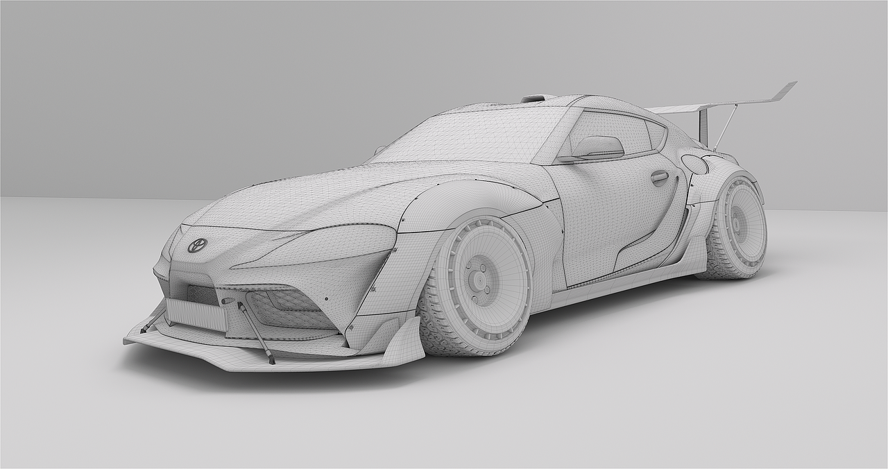 增加宽体改装套件，布线上还是有瑕疵。还需努力啊！（图ZMzMxNTI4Mzg0） - 机械/交通 - 站酷设计师纸面原创素材 - 站酷ZCOOL