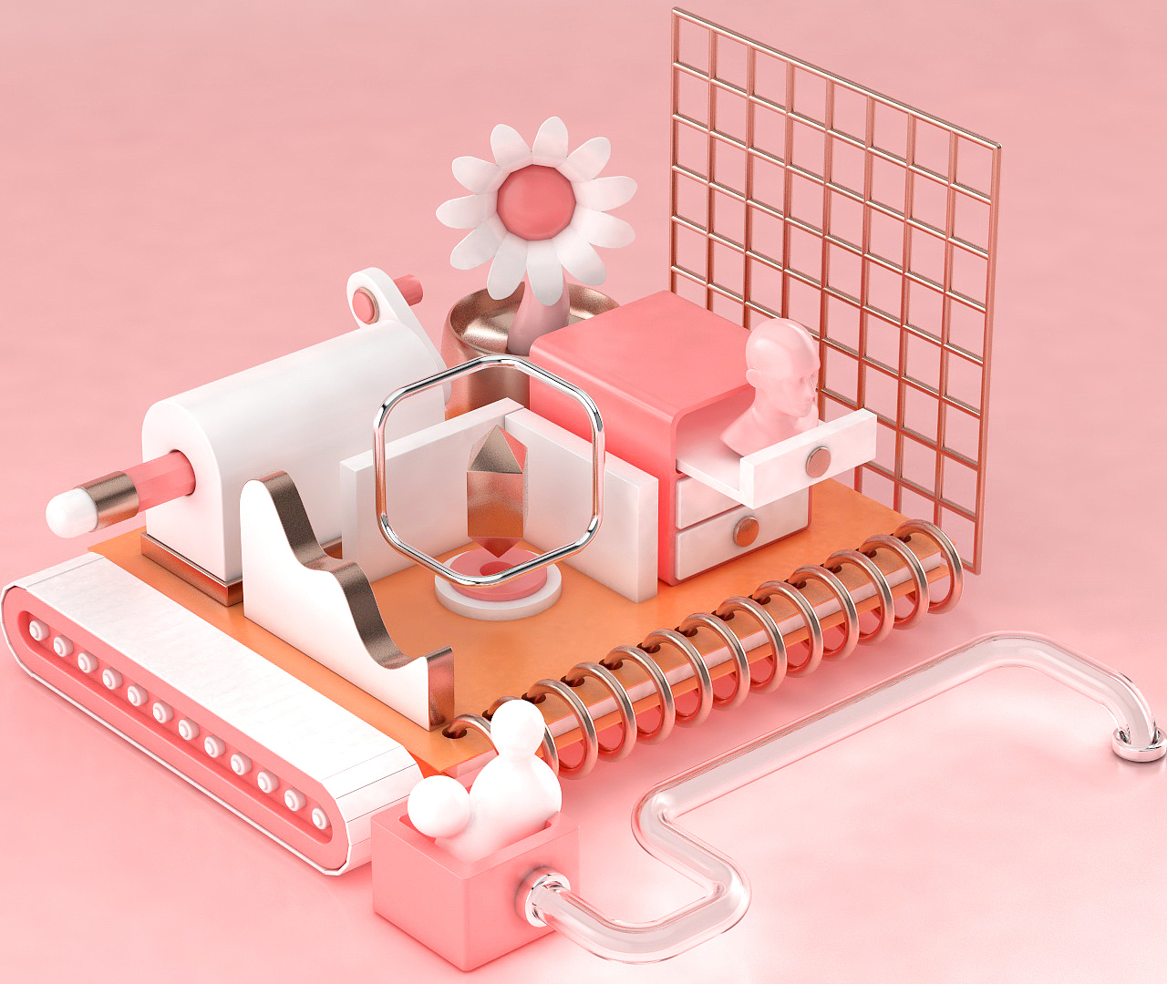 C4D建模（图ZMzU0NDMwNjY0） - 其他空间 - 站酷设计师小鸟早早原创素材 - 站酷ZCOOL