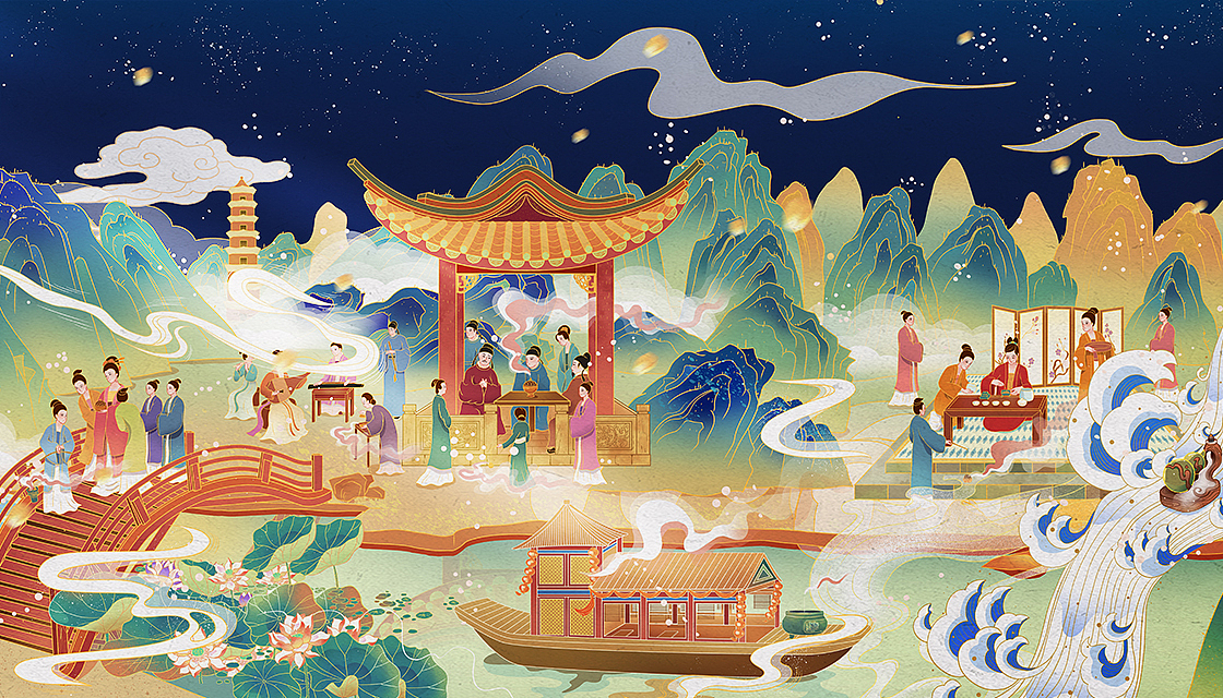 中式香道礼盒| 品牌包装 | 包装设计|插画包装|香薰