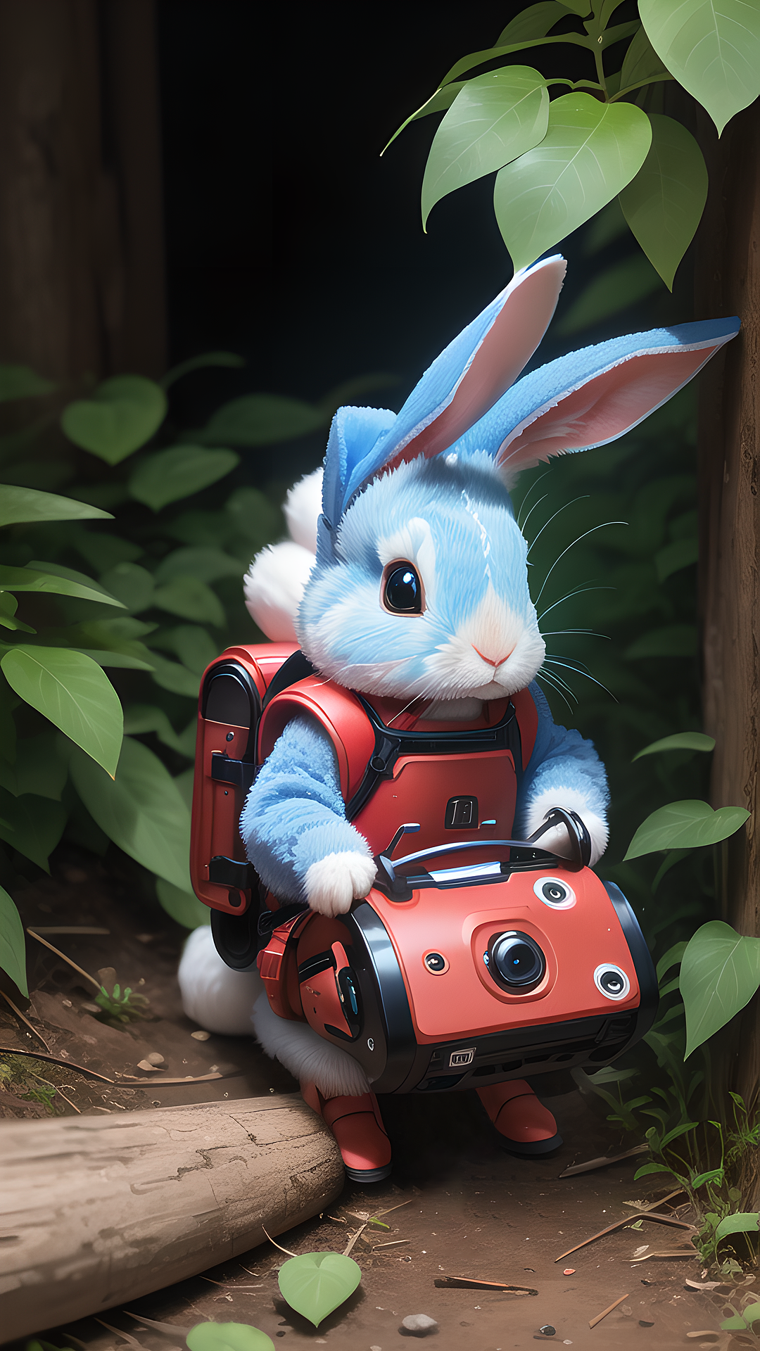 AI绘画:小白兔的梦想,成为一个科技兔!