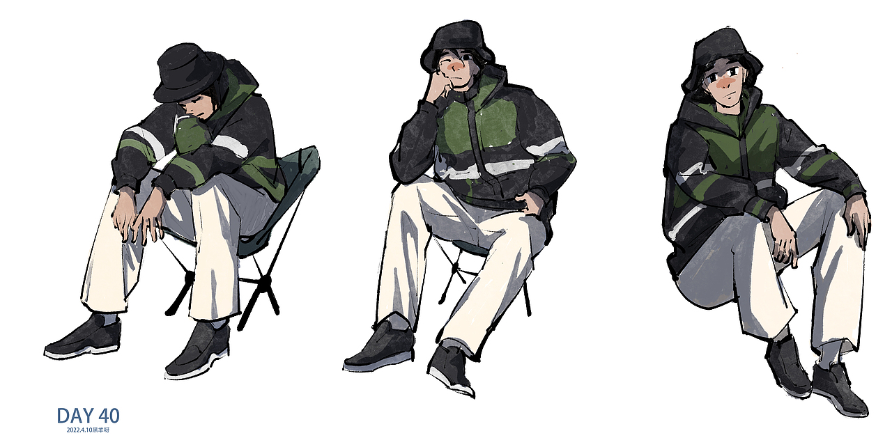 【人物隔日涂】26-50（图ZMjk5NzkwMjcy） - 创作习作 - 站酷设计师黑羊呀原创素材 - 站酷ZCOOL