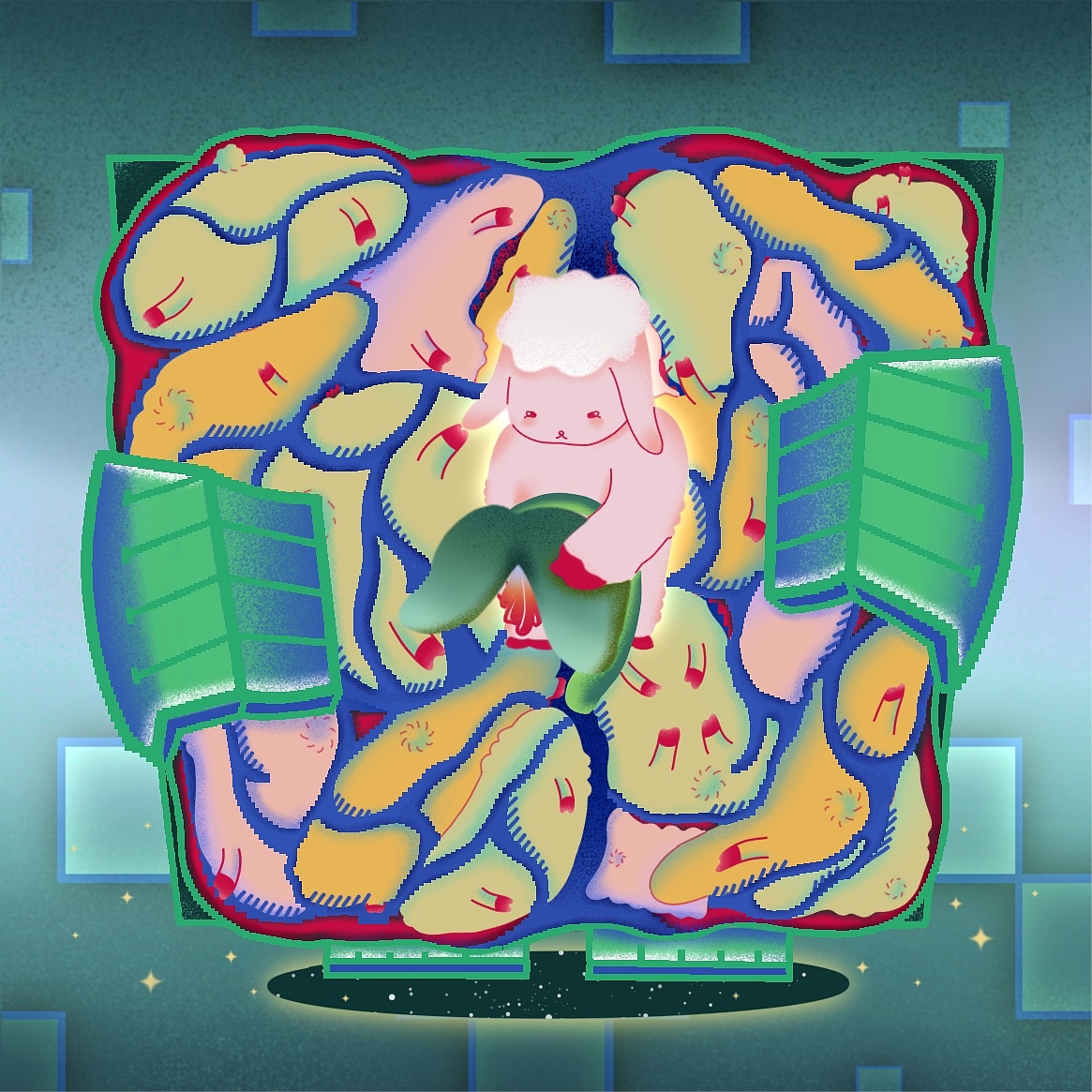 原创插画 | 专辑封面 《机器如我》（图ZMzA1MTc4Mjg4） - 商业插画 - 站酷设计师薇生物_原创素材 - 站酷ZCOOL